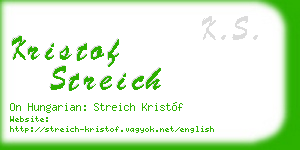 kristof streich business card